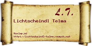 Lichtscheindl Telma névjegykártya